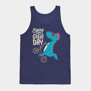 Dinosaur on Bicycle! Tank Top